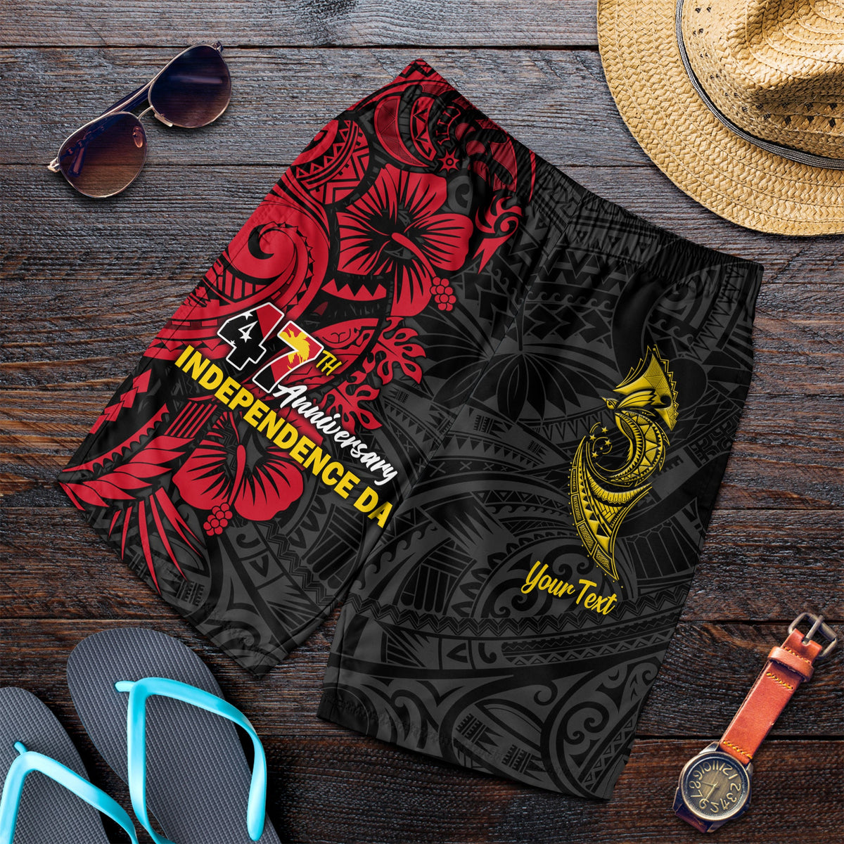 papua-new-guinea-47th-independence-day-bird-of-paradise-men-short