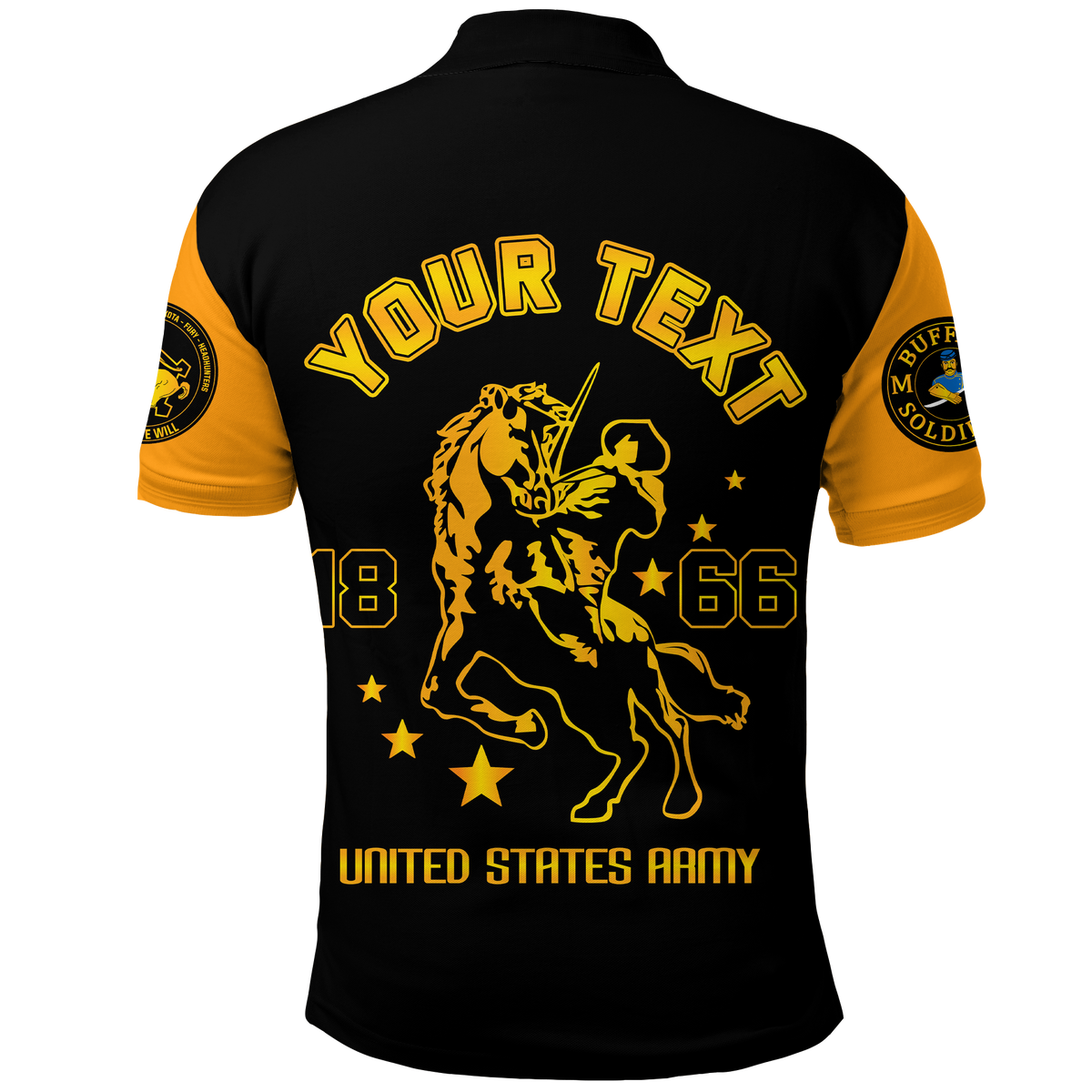 Custom Buffalo Soldiers Polo Shirt African American Legend Of The Black Soldiers LT2 - Wonder Print Shop