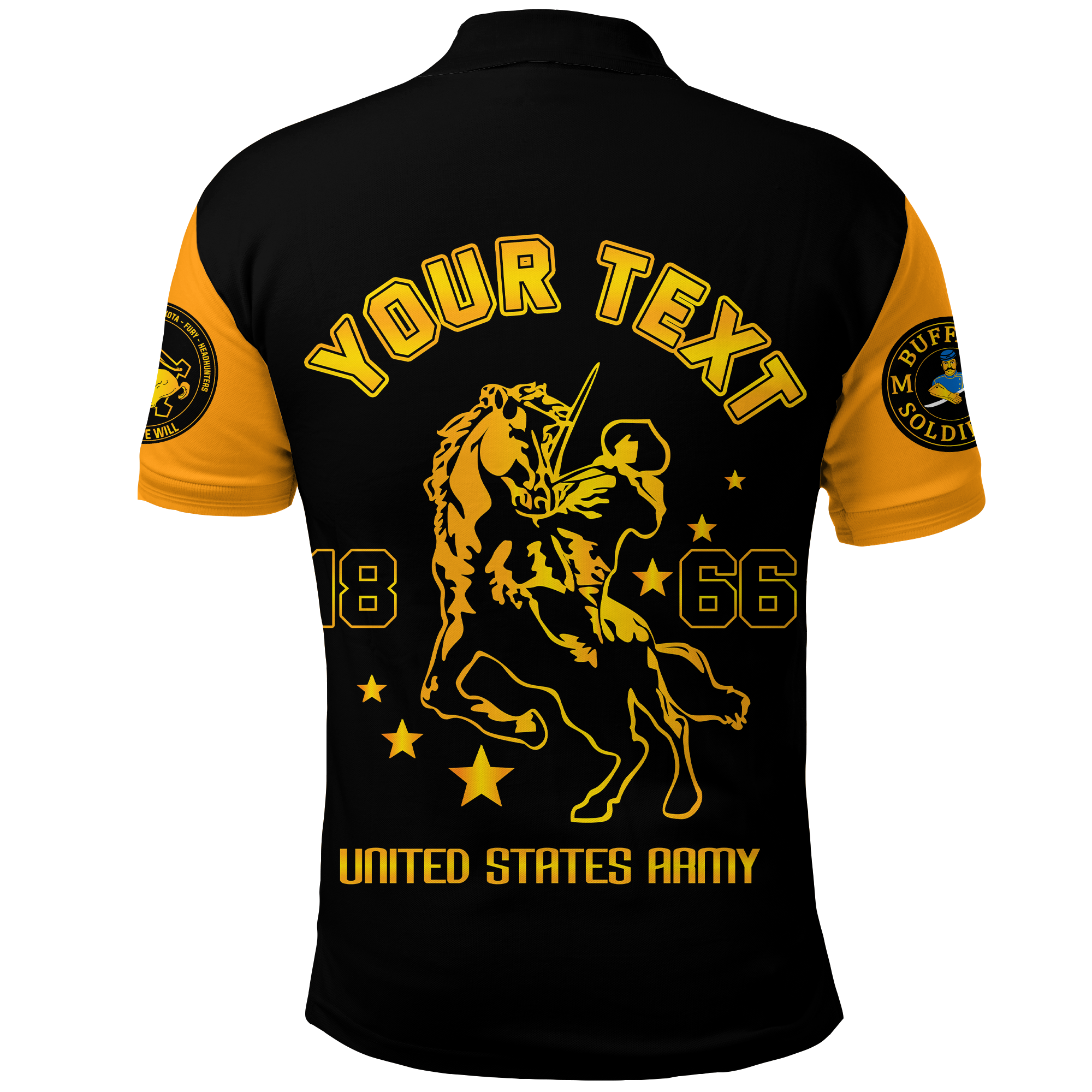 Custom Buffalo Soldiers Polo Shirt African American Legend Of The Black Soldiers LT2 - Wonder Print Shop