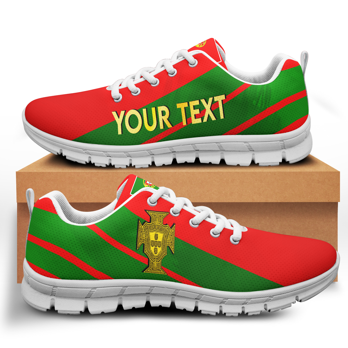(Custom Personalised) Portugal Football World Cup 2022 Sneaker - LT2 - Wonder Print Shop