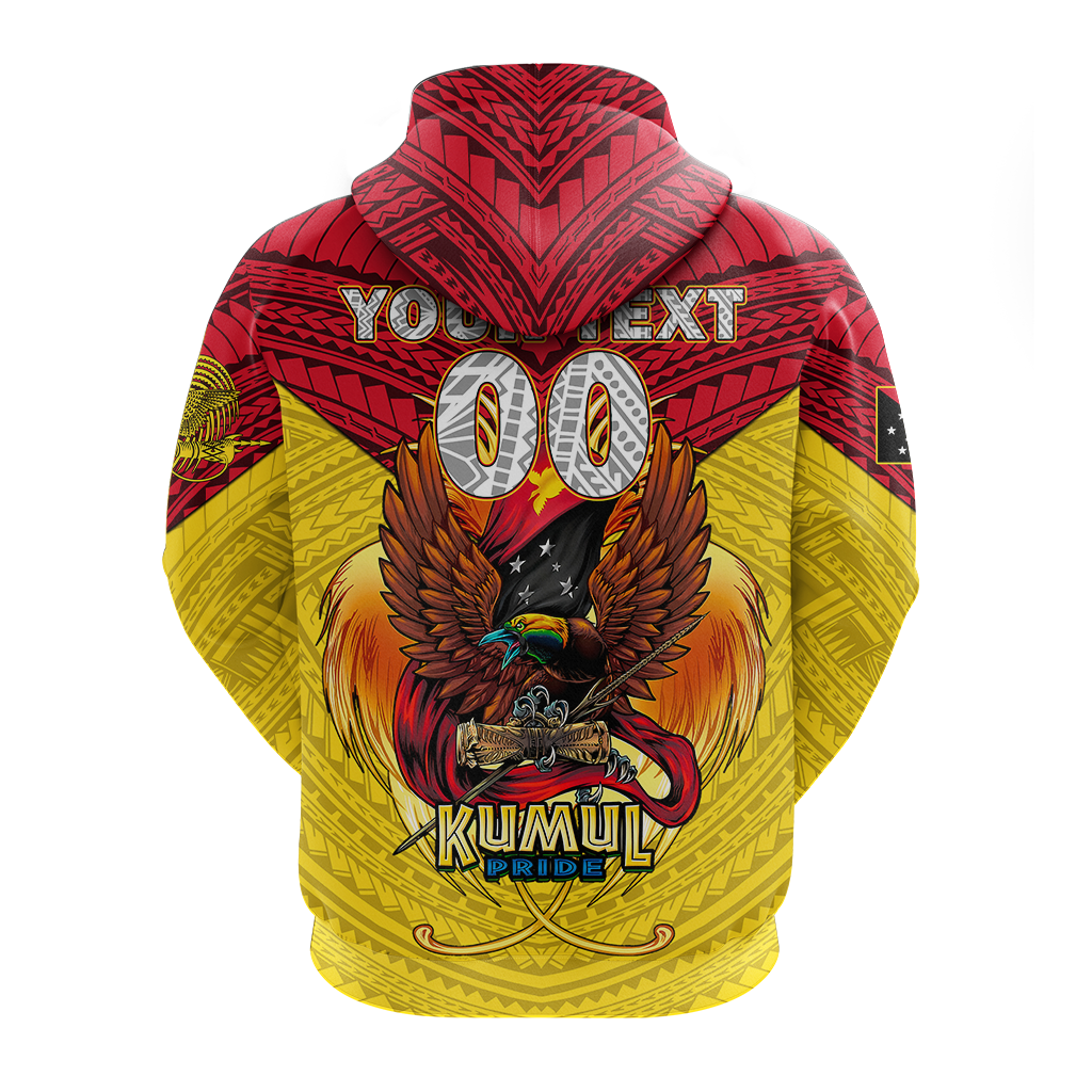 Custom Personalised Papua New Guinea Rugby Kumul Pride Hoodie LT2 - Wonder Print Shop