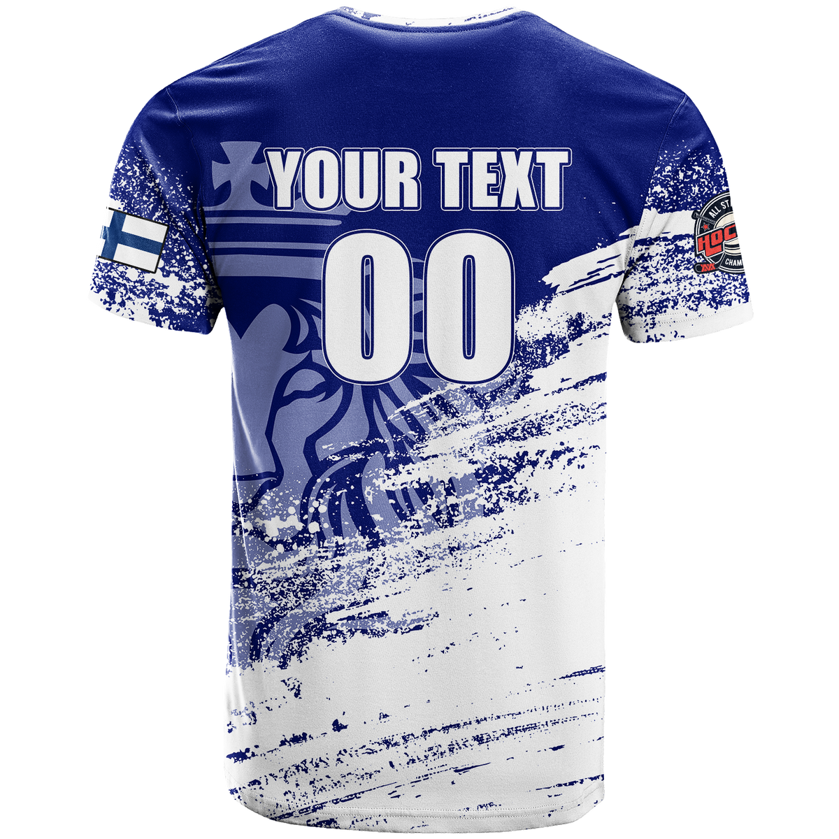 Custom Finland Suomi Leijonat Hockey T Shirt LT2 - Wonder Print Shop