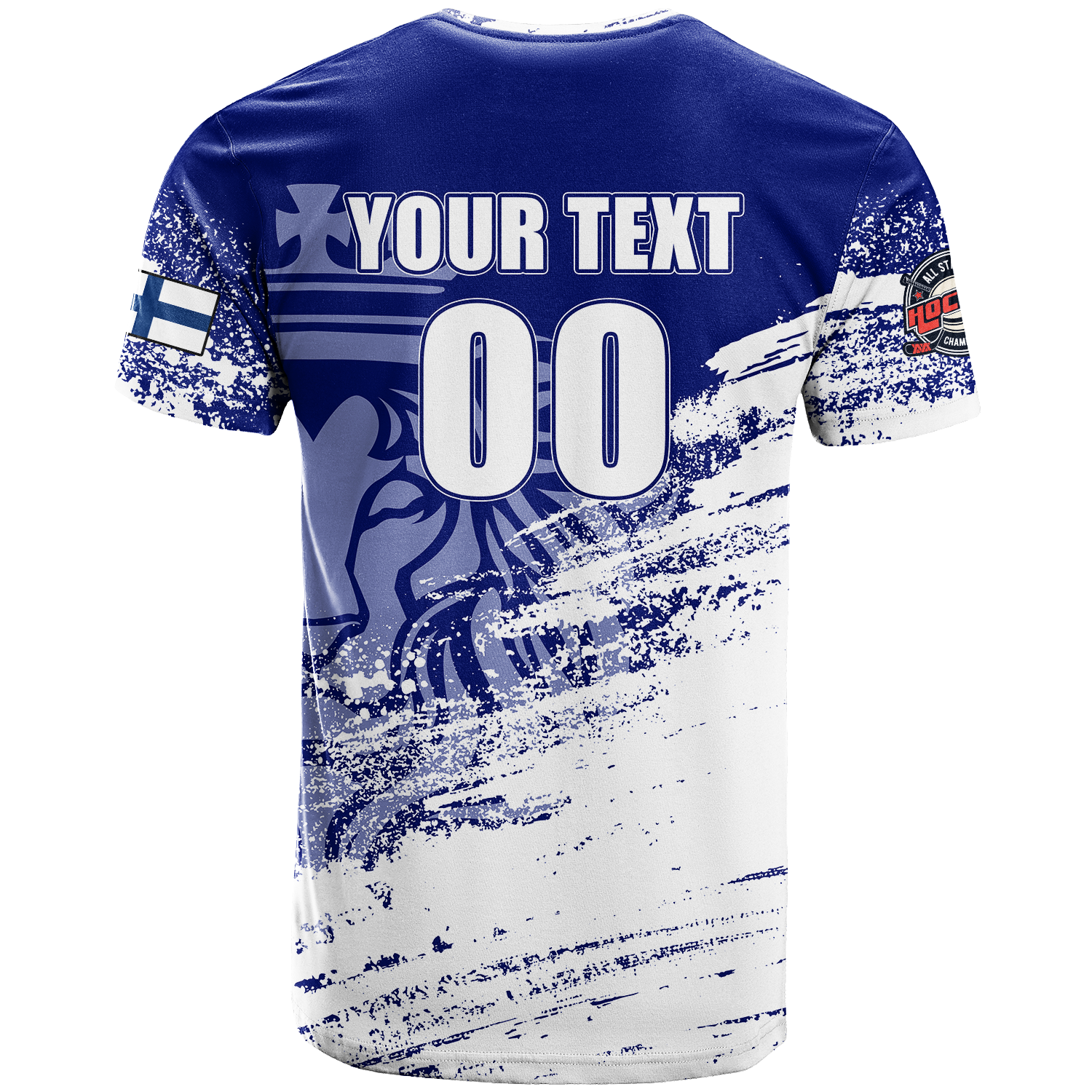 Custom Finland Suomi Leijonat Hockey T Shirt LT2 - Wonder Print Shop