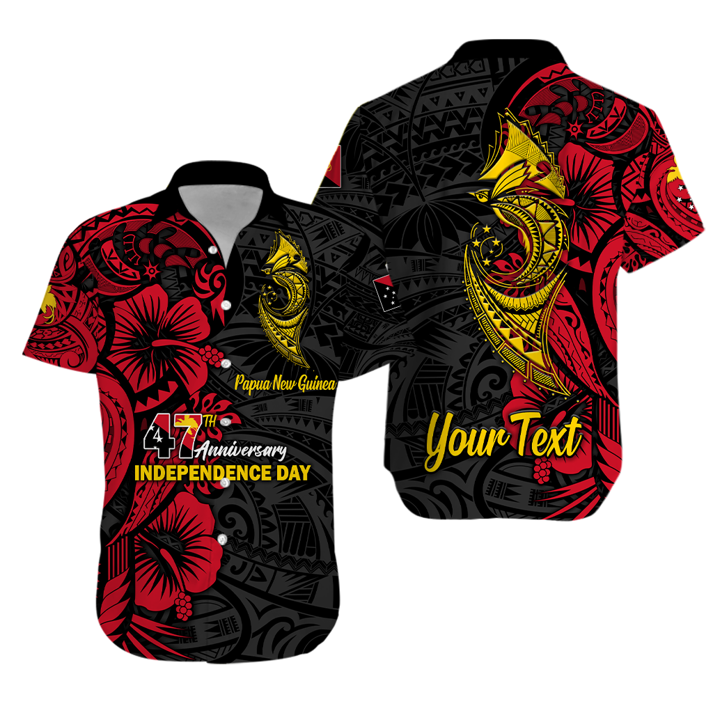 Custom Personalised Papua New Guinea 47th Independence Day Bird Of Paradise Hawaiian Shirt LT2 - Wonder Print Shop