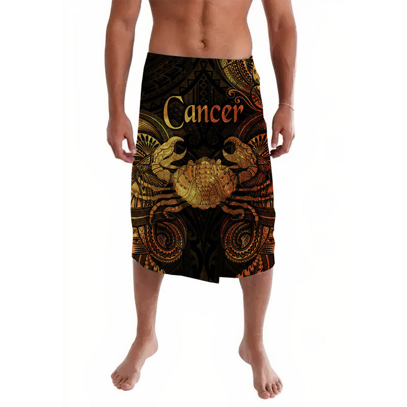 Cancer Zodiac Polynesian Lavalava Unique Style - Gold LT8 - Wonder Print Shop