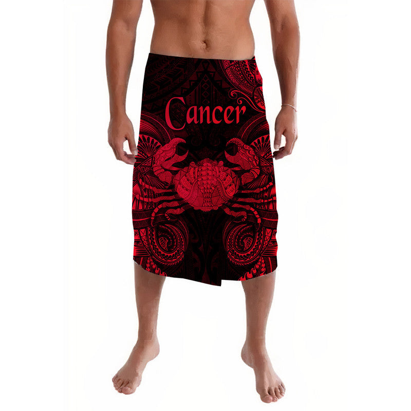 Cancer Zodiac Polynesian Lavalava Unique Style - Red LT8 - Wonder Print Shop