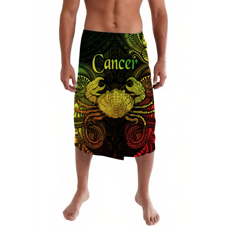 Cancer Zodiac Polynesian Lavalava Unique Style - Reggae LT8 - Wonder Print Shop