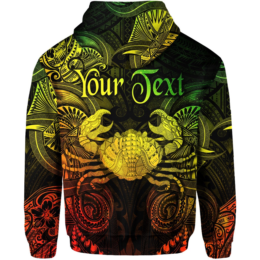 Custom Cancer Zodiac Polynesian Hoodie Unique Style Reggae LT8 - Wonder Print Shop