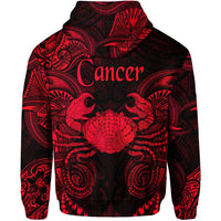 Cancer Zodiac Polynesian Hoodie Unique Style Red LT8 - Wonder Print Shop