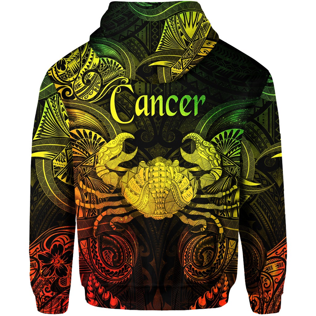 Cancer Zodiac Polynesian Hoodie Unique Style Reggae LT8 - Wonder Print Shop