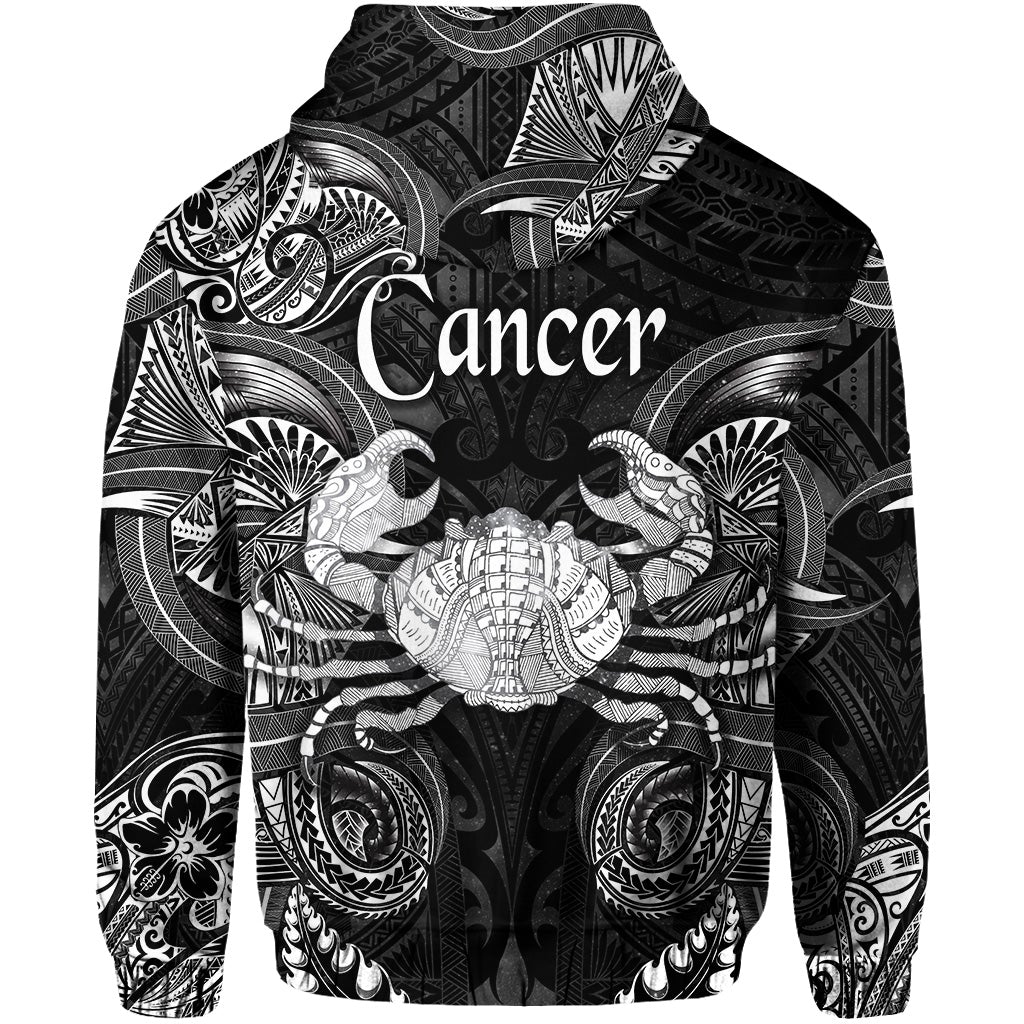Cancer Zodiac Polynesian Zip Hoodie Unique Style Black LT8 - Wonder Print Shop