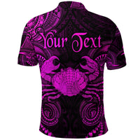 Custom Cancer Zodiac Polynesian Polo Shirt Unique Style Pink LT8 - Wonder Print Shop