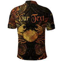Custom Cancer Zodiac Polynesian Polo Shirt Unique Style Gold LT8 - Wonder Print Shop