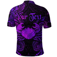 Custom Cancer Zodiac Polynesian Polo Shirt Unique Style Purple LT8 - Wonder Print Shop
