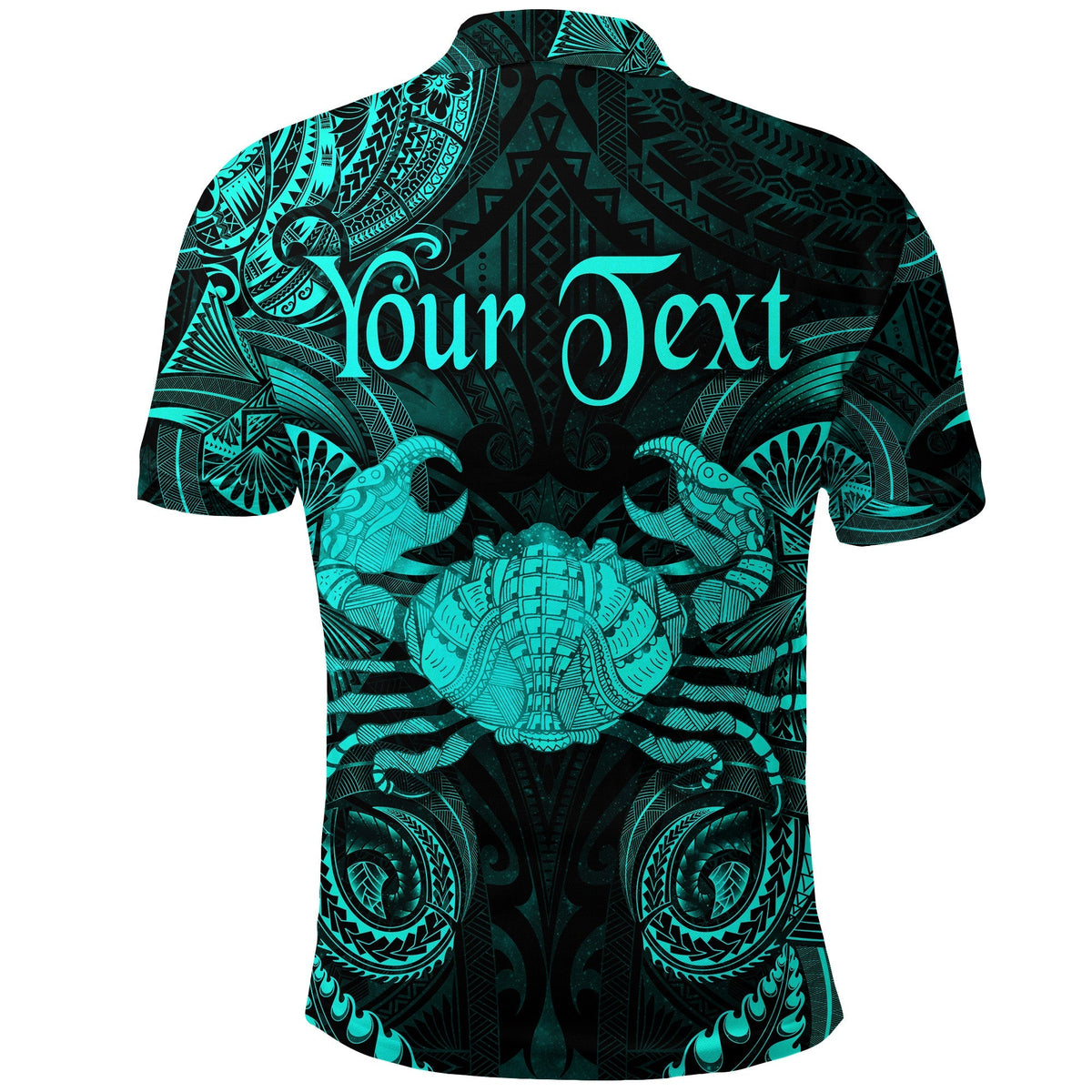 Custom Cancer Zodiac Polynesian Polo Shirt Unique Style Turquoise LT8 - Wonder Print Shop