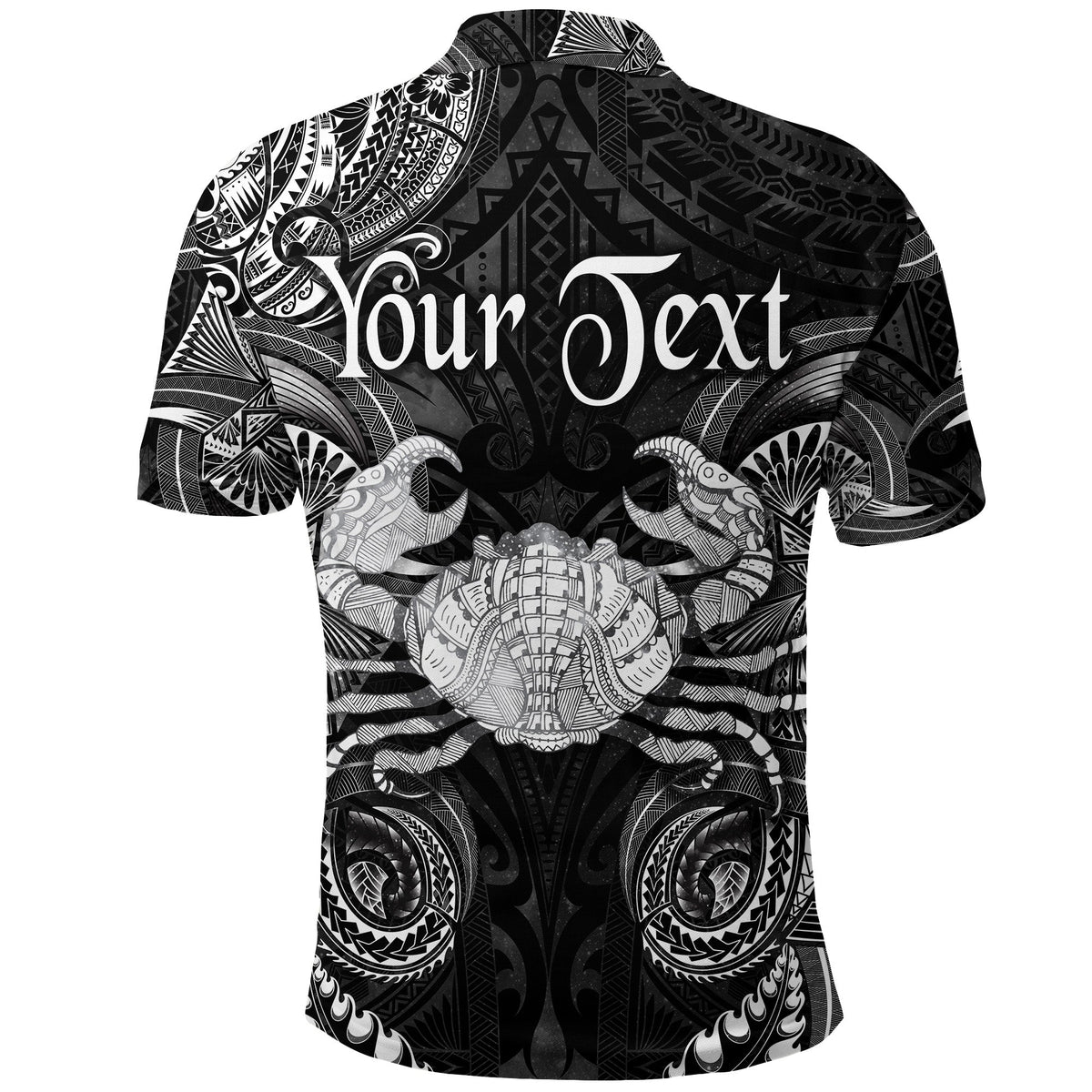 Custom Cancer Zodiac Polynesian Polo Shirt Unique Style Black LT8 - Wonder Print Shop