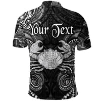 Custom Cancer Zodiac Polynesian Polo Shirt Unique Style Black LT8 - Wonder Print Shop
