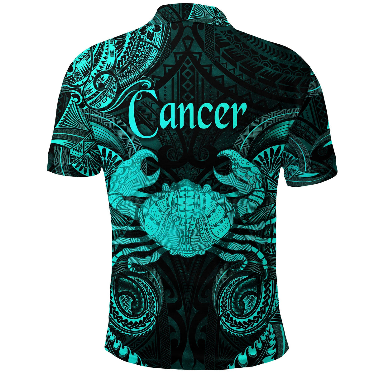 Cancer Zodiac Polynesian Polo Shirt Unique Style Turquoise LT8 - Wonder Print Shop