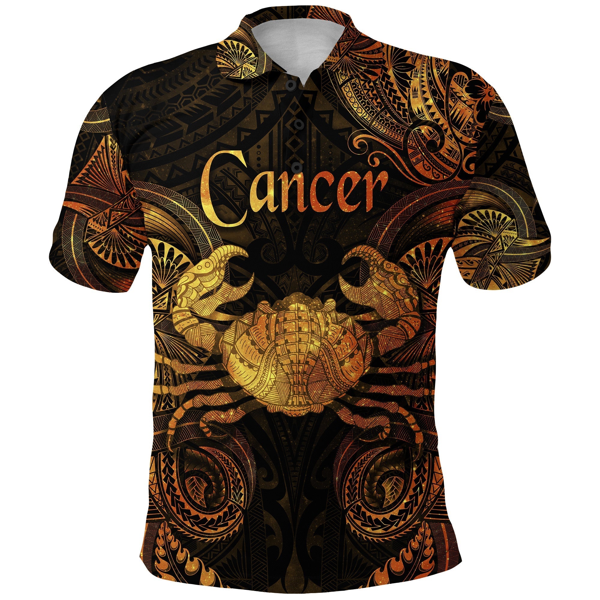custom-personalised-cancer-zodiac-polynesian-polo-shirt-unique-style-gold