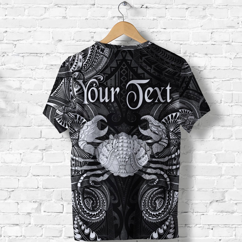 Custom Cancer Zodiac Polynesian T Shirt Unique Style Black LT8 - Wonder Print Shop