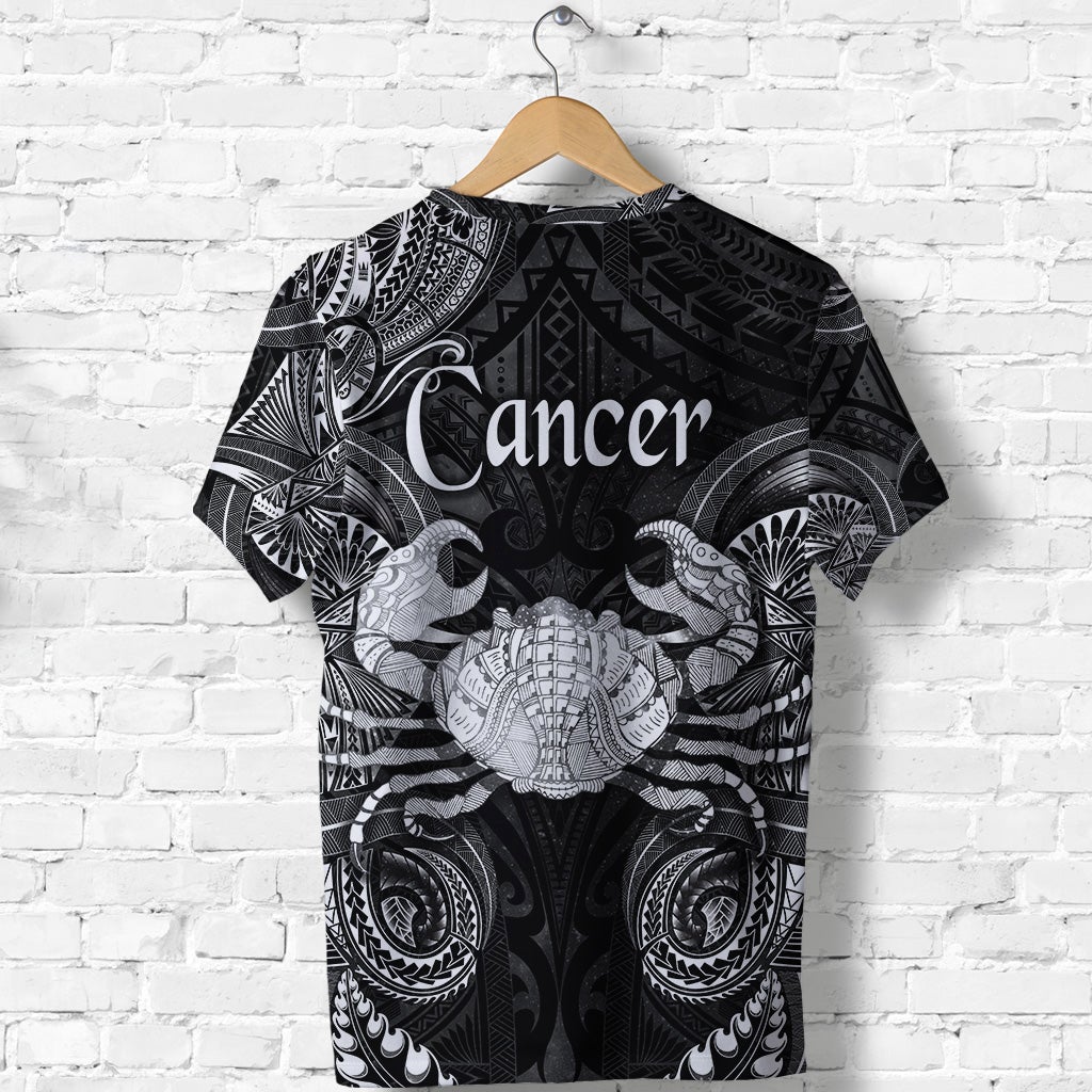 Cancer Zodiac Polynesian T Shirt Unique Style Black LT8 - Wonder Print Shop