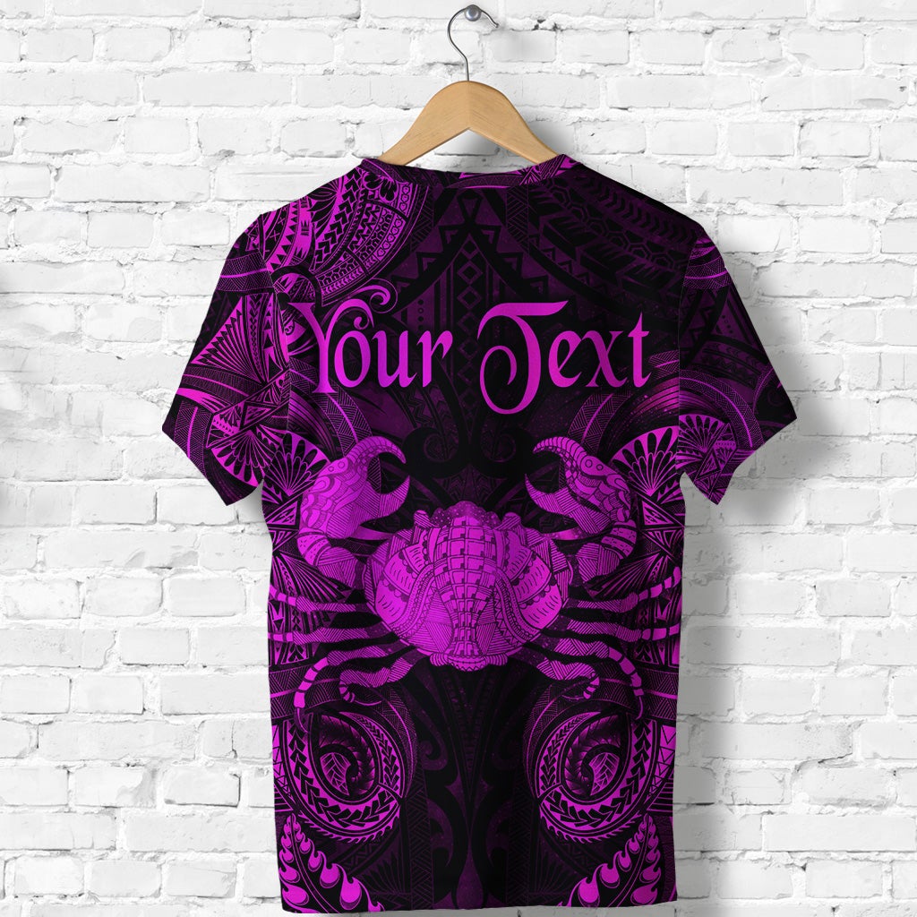 Custom Cancer Zodiac Polynesian T Shirt Unique Style Pink LT8 - Wonder Print Shop