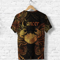 Cancer Zodiac Polynesian T Shirt Unique Style Gold LT8 - Wonder Print Shop