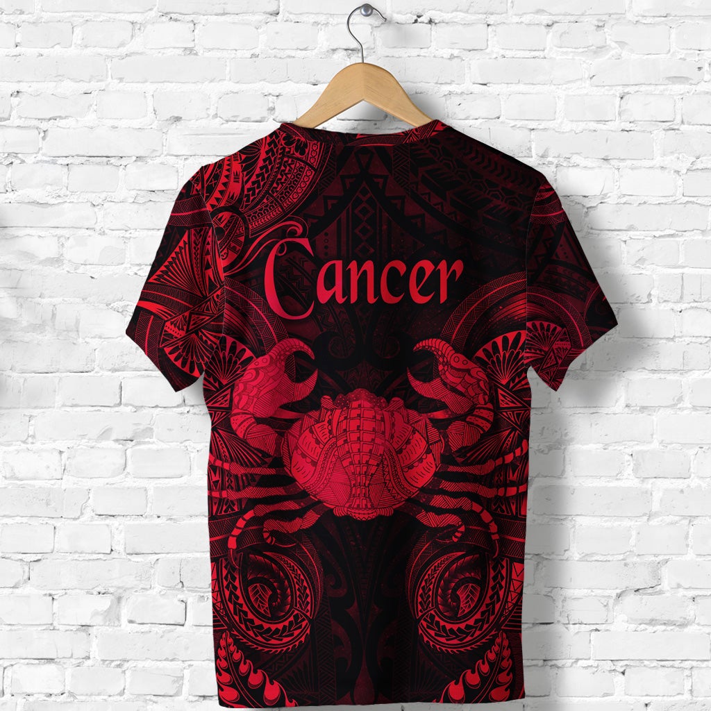 Cancer Zodiac Polynesian T Shirt Unique Style Red LT8 - Wonder Print Shop