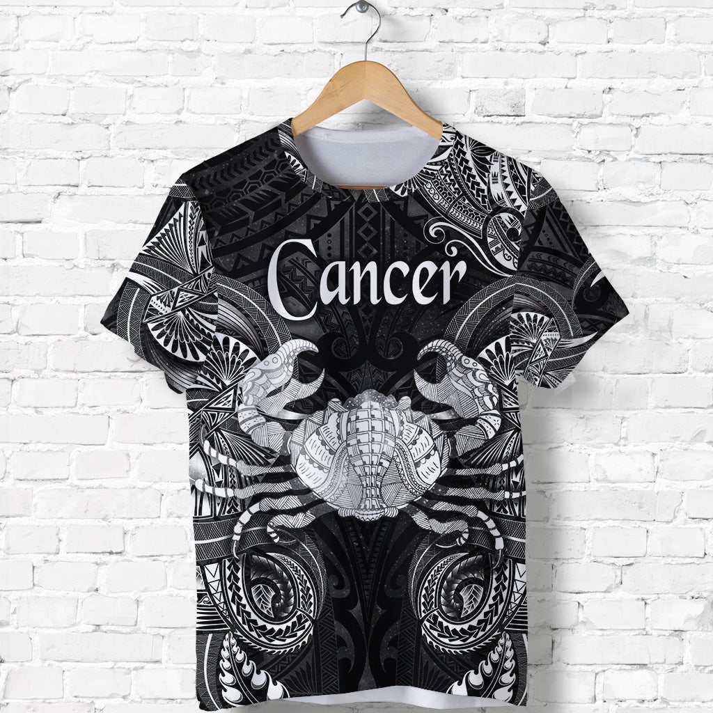 Cancer Zodiac Polynesian T Shirt Unique Style Black LT8 - Wonder Print Shop