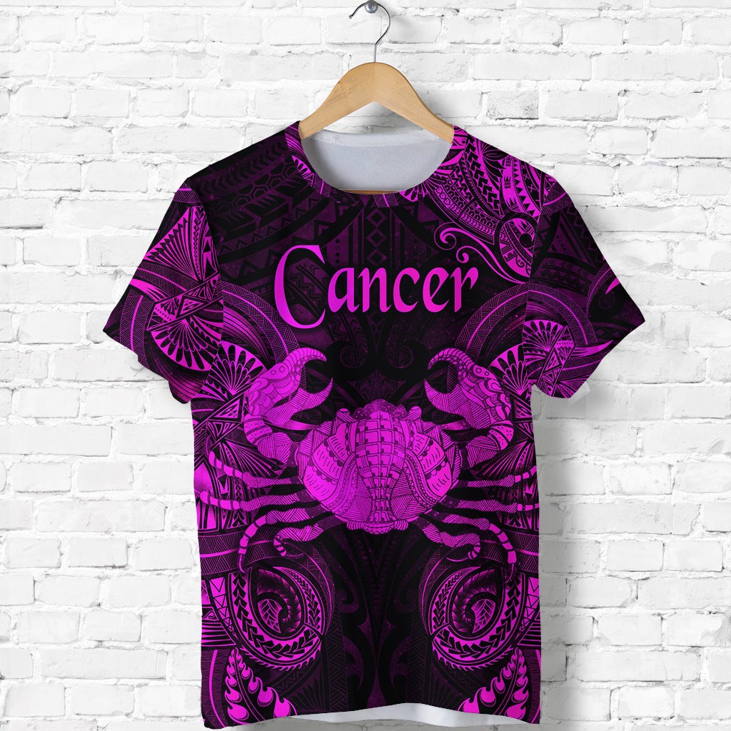 Cancer Zodiac Polynesian T Shirt Unique Style Pink LT8 - Wonder Print Shop