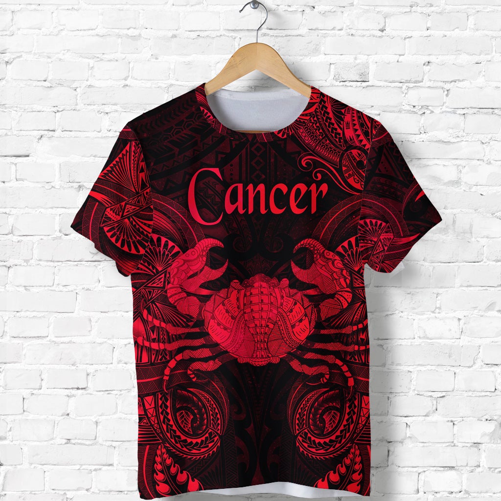 custom-personalised-cancer-zodiac-polynesian-t-shirt-unique-style-red