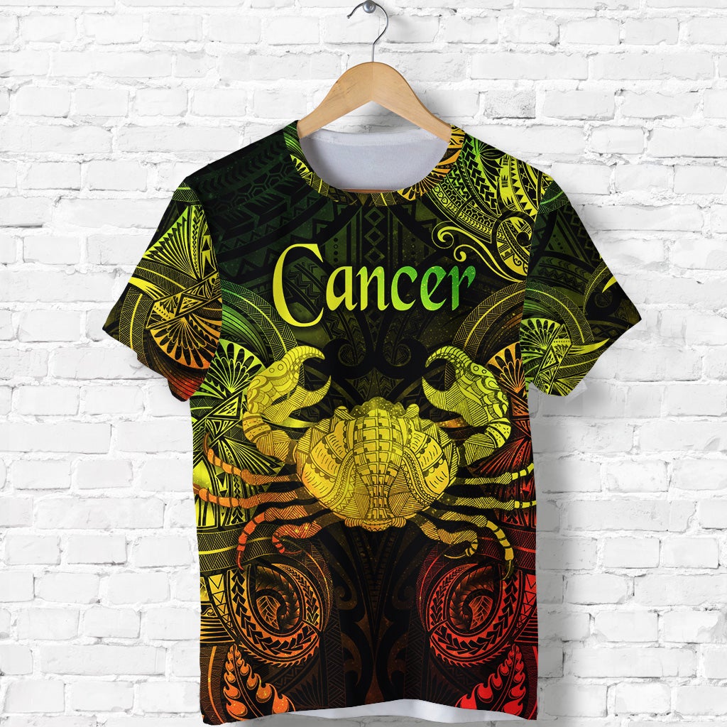 Custom Cancer Zodiac Polynesian T Shirt Unique Style Reggae LT8 - Wonder Print Shop