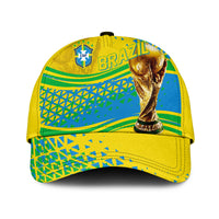 Brazil classic cap, yellow with trophy graphic, CBF badge and Brazil text