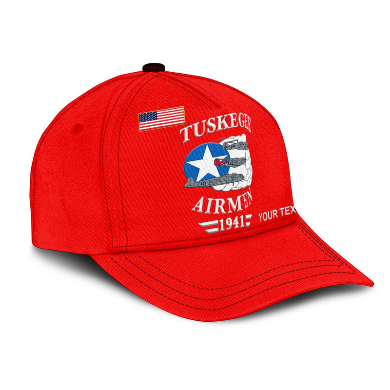 custom-personalised-tuskegee-airmen-classic-cap-the-red-tails-original-style-red