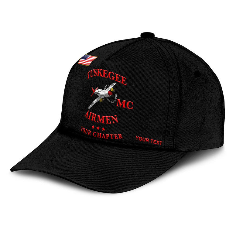 custom-personalised-tuskegee-airmen-motorcycle-club-classic-cap-tamc-spit-fire-unique-style-black