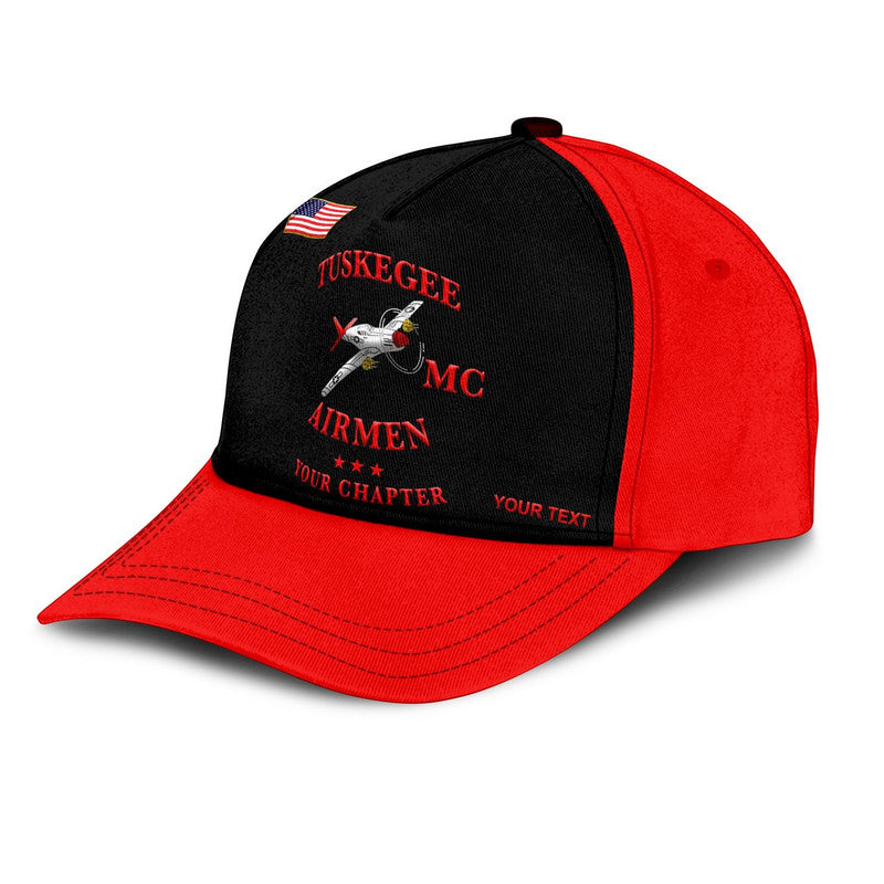 custom-personalised-tuskegee-airmen-motorcycle-club-classic-cap-tamc-spit-fire-unique-style-black-red