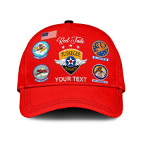 custom-personalised-tuskegee-airmen-classic-cap-the-red-tails-simple-style-red