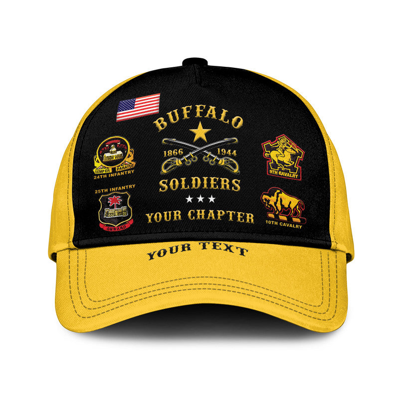custom-personalised-buffalo-soldiers-classic-cap-african-american-military-black-gold