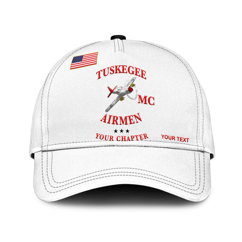 custom-personalised-tuskegee-airmen-motorcycle-club-classic-cap-tamc-spit-fire-unique-style-white