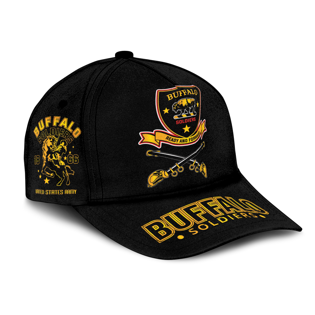 Buffalo Soldiers African American Legend Of The Black Soldiers Cap - LT2