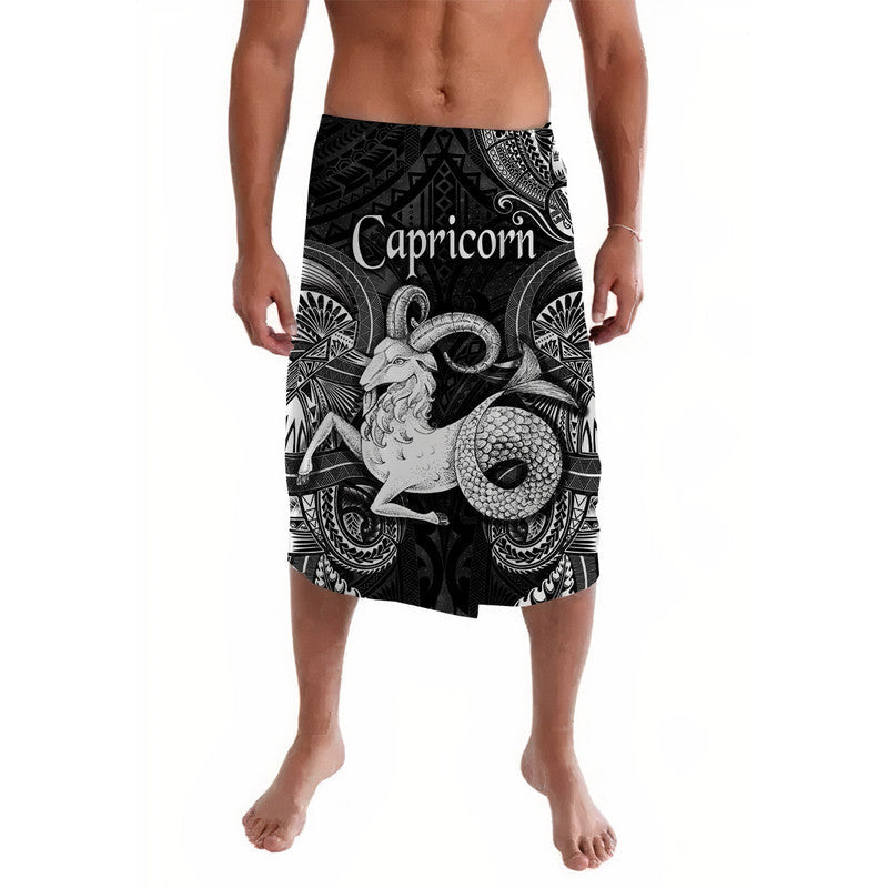 Capricorn Zodiac Polynesian Lavalava Unique Style - Black LT8 - Wonder Print Shop