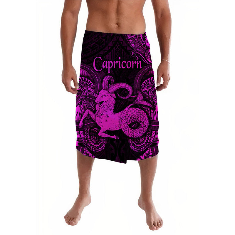 Capricorn Zodiac Polynesian Lavalava Unique Style - Pink LT8 - Wonder Print Shop