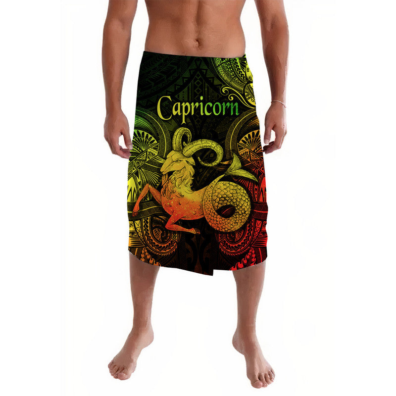 Capricorn Zodiac Polynesian Lavalava Unique Style - Reggae LT8 - Wonder Print Shop