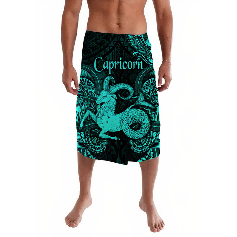 Capricorn Zodiac Polynesian Lavalava Unique Style - Turquoise LT8 - Wonder Print Shop