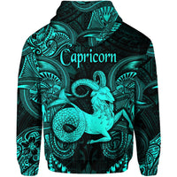 Capricorn Zodiac Polynesian Hoodie Unique Style Turquoise LT8 - Wonder Print Shop