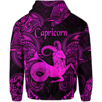 Capricorn Zodiac Polynesian Hoodie Unique Style Pink LT8 - Wonder Print Shop