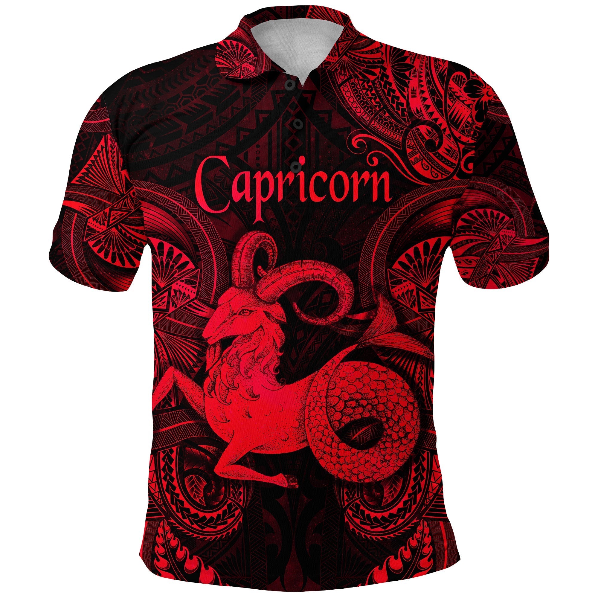 custom-personalised-capricorn-zodiac-polynesian-polo-shirt-unique-style-red