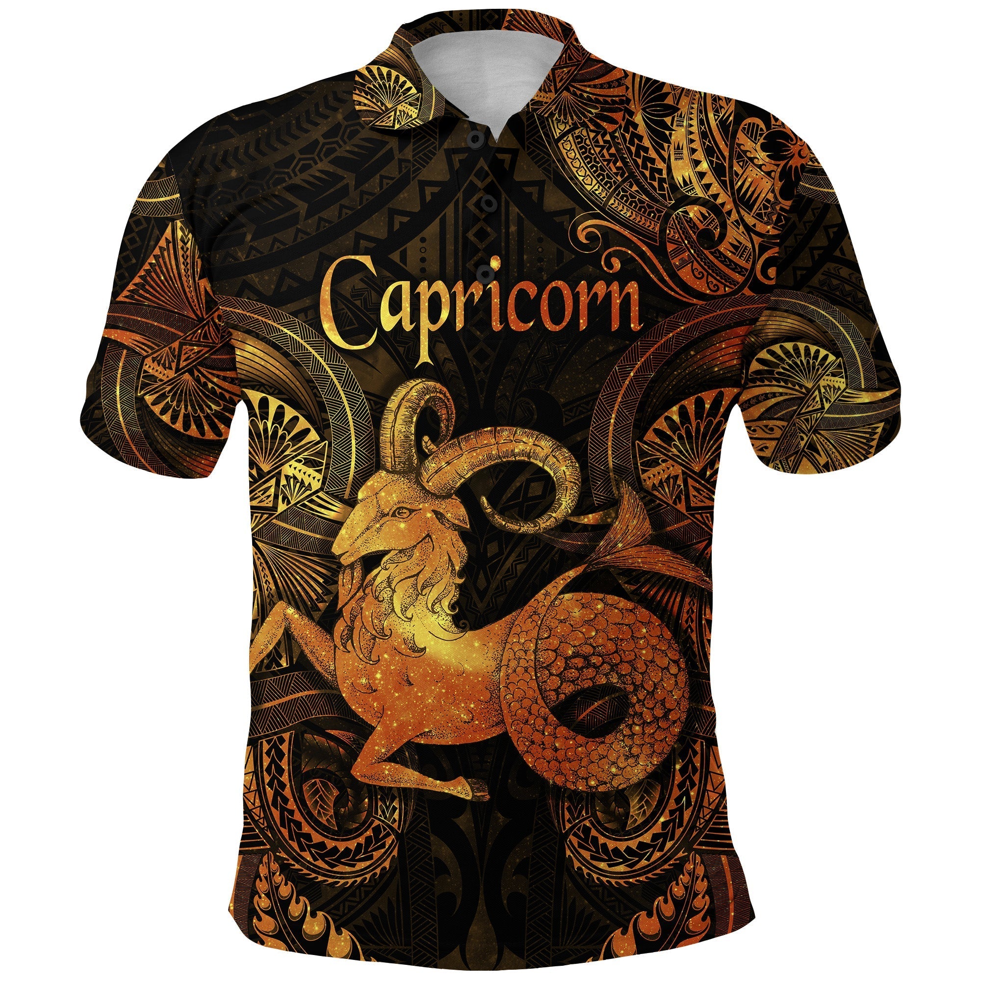 custom-personalised-capricorn-zodiac-polynesian-polo-shirt-unique-style-gold