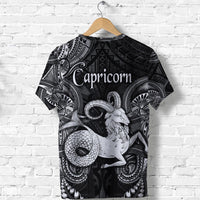 Capricorn Zodiac Polynesian T Shirt Unique Style Black LT8 - Wonder Print Shop