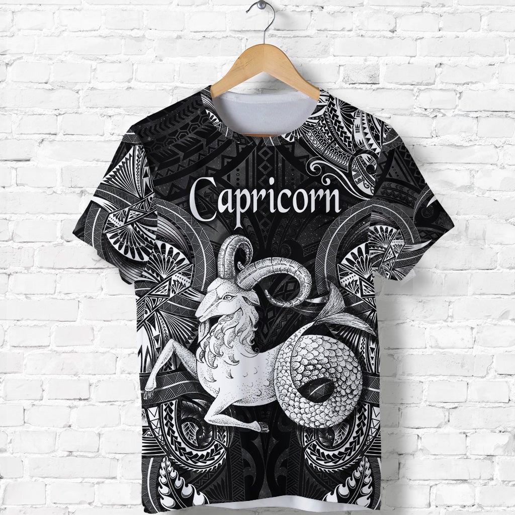 custom-personalised-capricorn-zodiac-polynesian-t-shirt-unique-style-black
